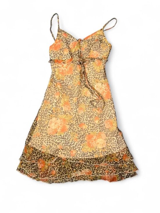 Motivi Dresses & Skirts - Vintage animal print and floral mini/midi dress - from brand Motivi